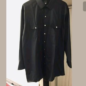 J.Ferrar Black Button Down Shirt